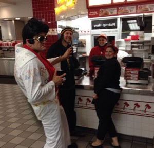 Elvis, Bob Marley and Rosie Riveter visit In n Out