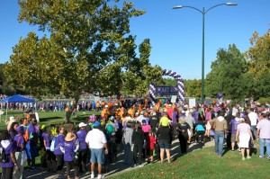 The teams commencing the walk