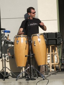 Xeno pounds the congas