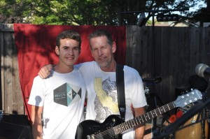 Jeff and his son/roadie-for-the-day Blake