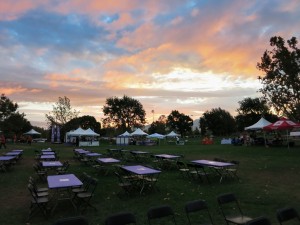 Sunrise from the stage