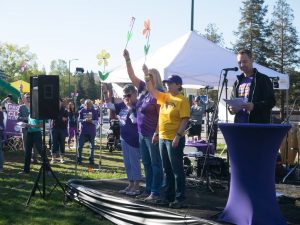 Paul Deanno leads the flower ceremony